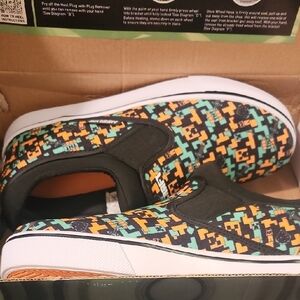 Minecraft Heelys Black and Orange Sneakers